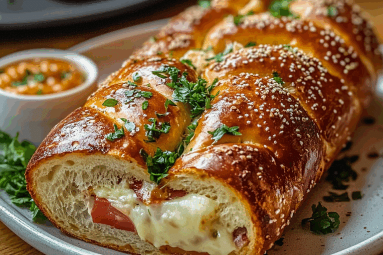 Baked Pretzel Loaf Sandwich
