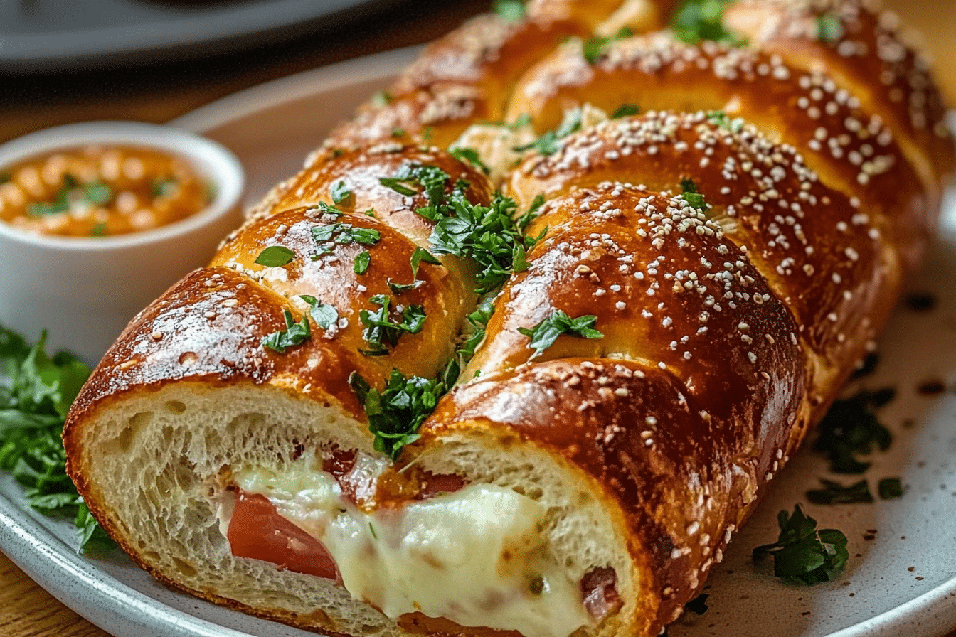Baked Pretzel Loaf Sandwich
