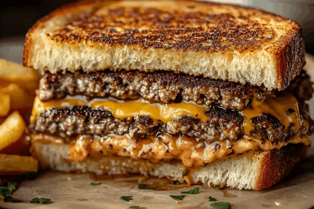 Patty Melt Burger with Secret Sauce