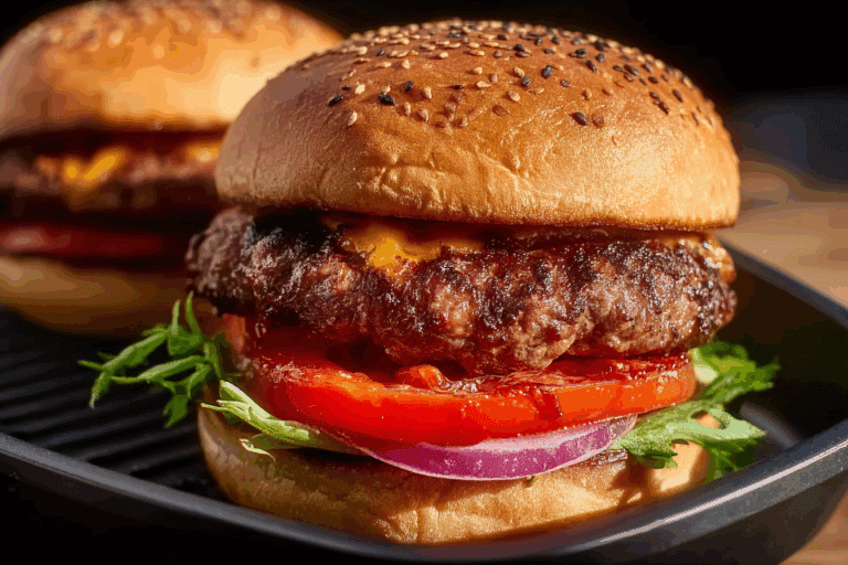 Juicy Air Fryer Hamburgers