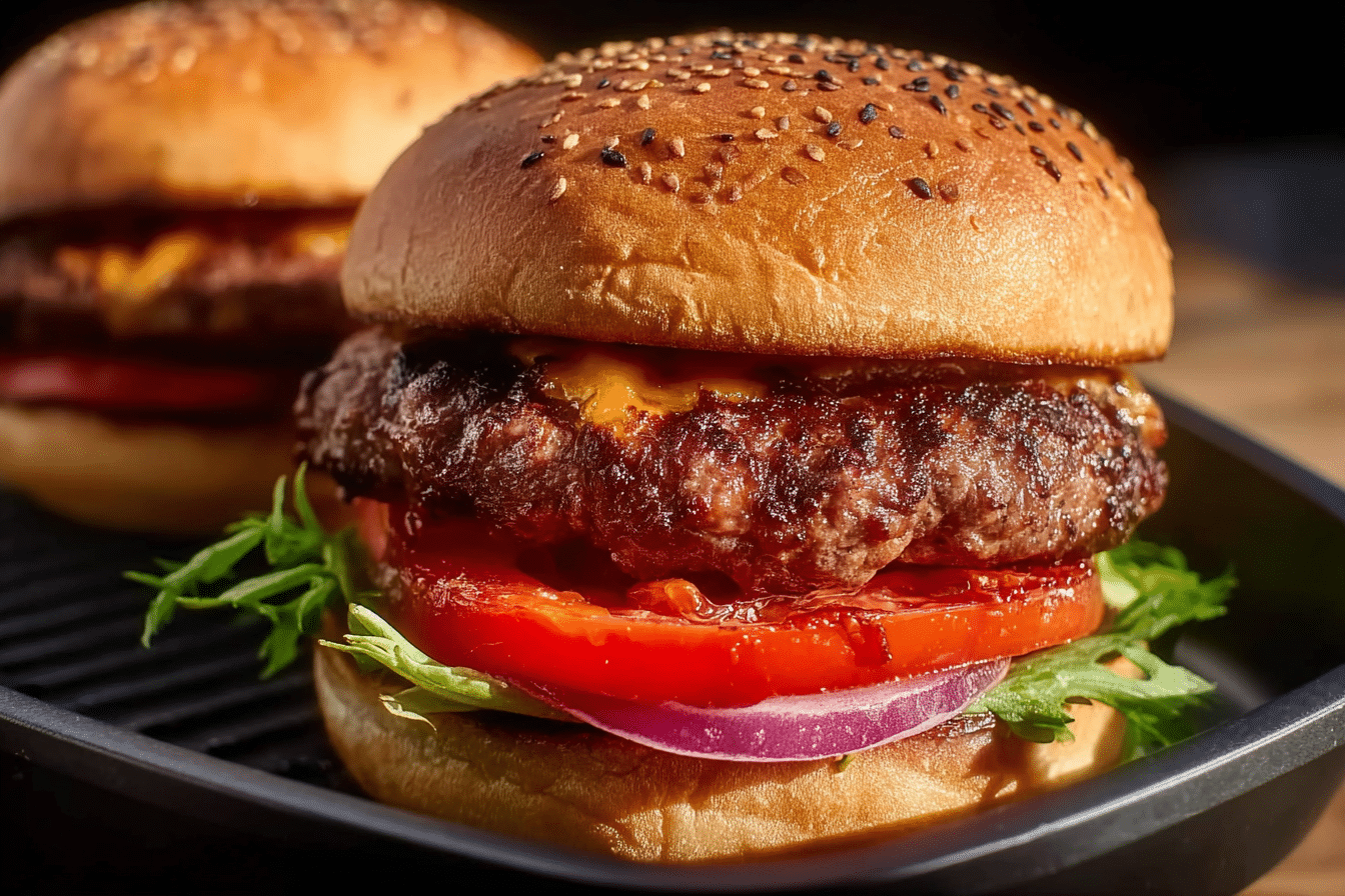 Juicy Air Fryer Hamburgers