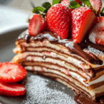 Strawberry Nutella Crepe Cake