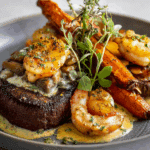 Ultimate Surf and Turf with Garlic Cream Sauce