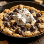 Brown Butter S’mores Chocolate Chip Cookie Skillet