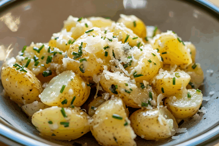 Lemony Chive Potato Salad with Parmesan