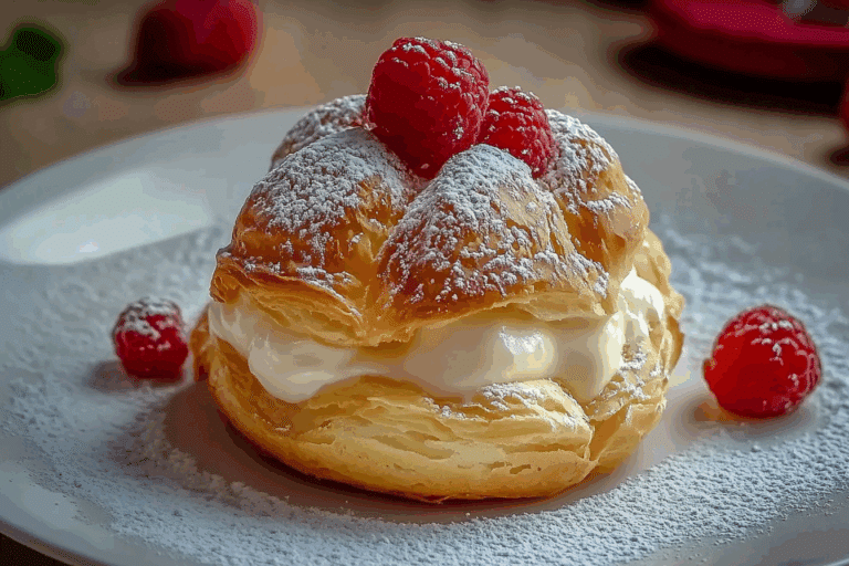 Special Italian Cream Puffs with Custard Filling