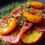 Mortadella with Sweet Thyme-Roasted Peach