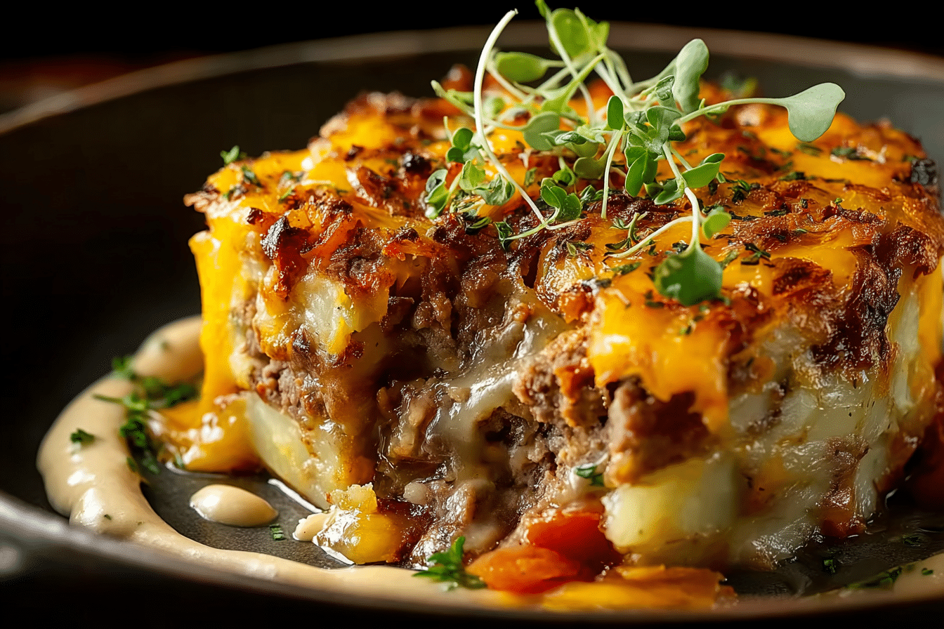 Loaded Potato & Meatloaf Casserole