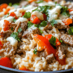 Philly Cheesesteak Rice Skillet