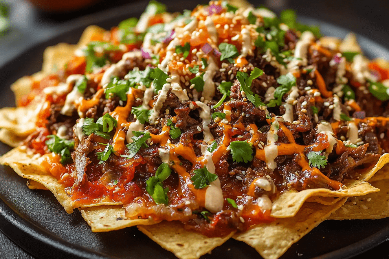 Korean Beef & Kimchi Nachos