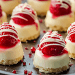 White Chocolate Strawberry Cheesecake Bites