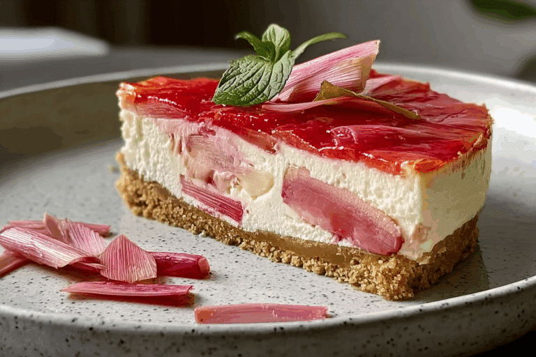 Rhubarb Cheesecake Creams