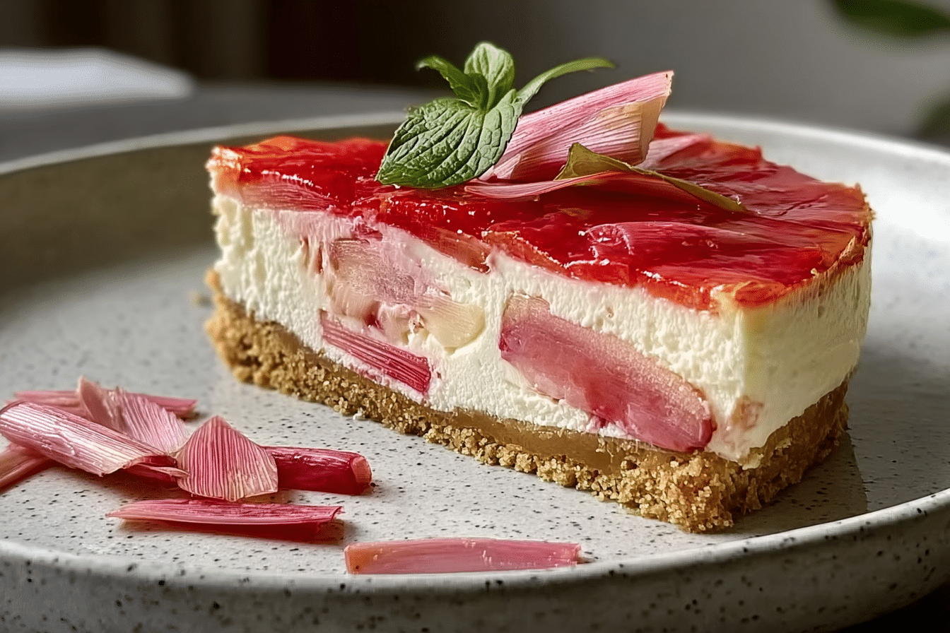 Rhubarb Cheesecake Creams