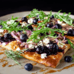 Blueberry Feta Flatbread with Hot Honey
