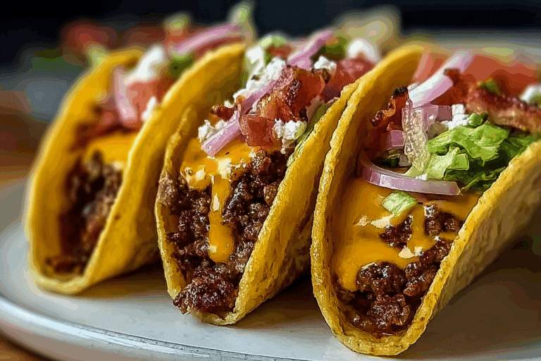 Loaded Cheeseburger Tacos