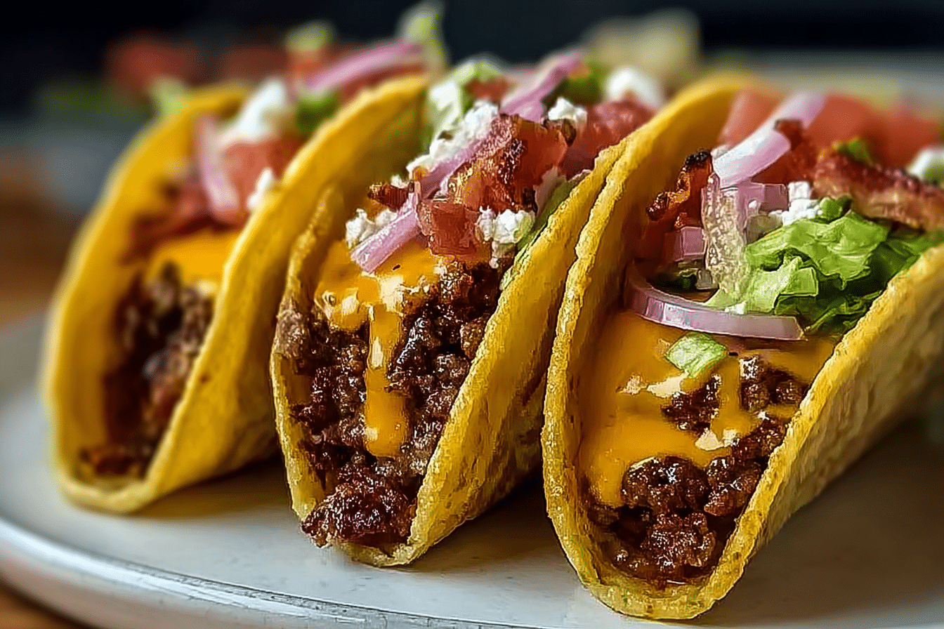 Loaded Cheeseburger Tacos