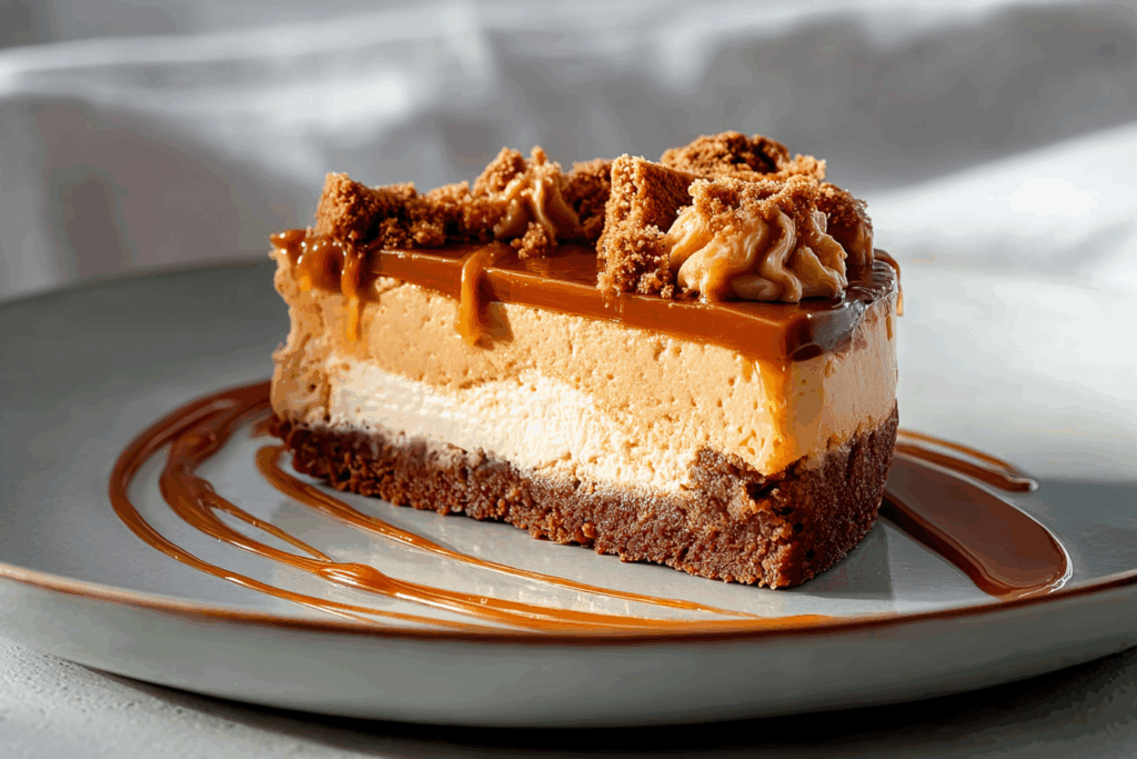 Biscoff Caramel Cookie Butter Cheesecake