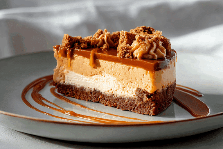 Biscoff Caramel Cookie Butter Cheesecake