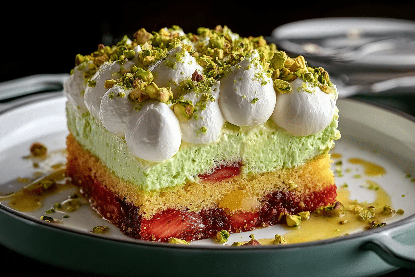 Tropical Pistachio Bliss Cake