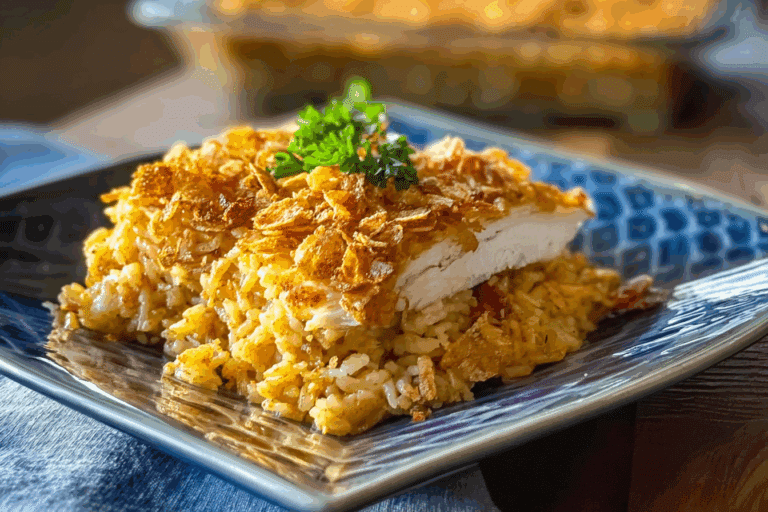 Rotisserie Chicken and Rice Casserole