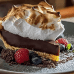 Old Fashioned Chocolate Pie with Golden Meringue