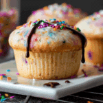 Confetti Cookie Drip Cupcakes
