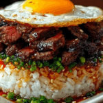Korean BBQ Beef Rice Stack