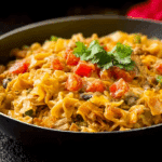 Cheesy Chicken Taco Pasta Skillet