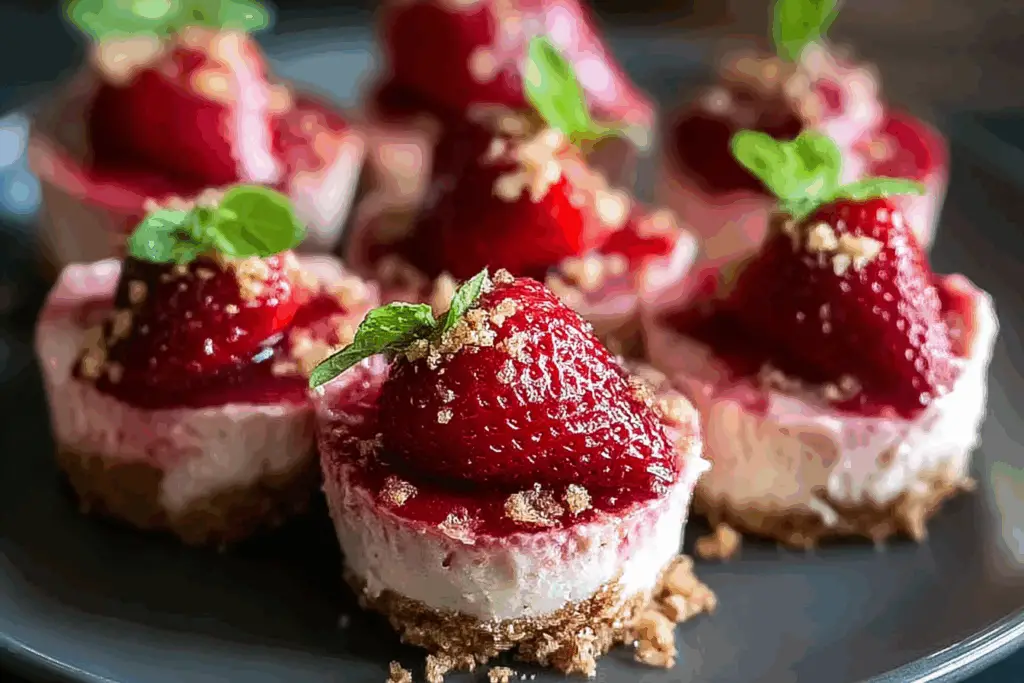 Strawberry Crunch Cheesecake Bites (Makes ~8 bites)
