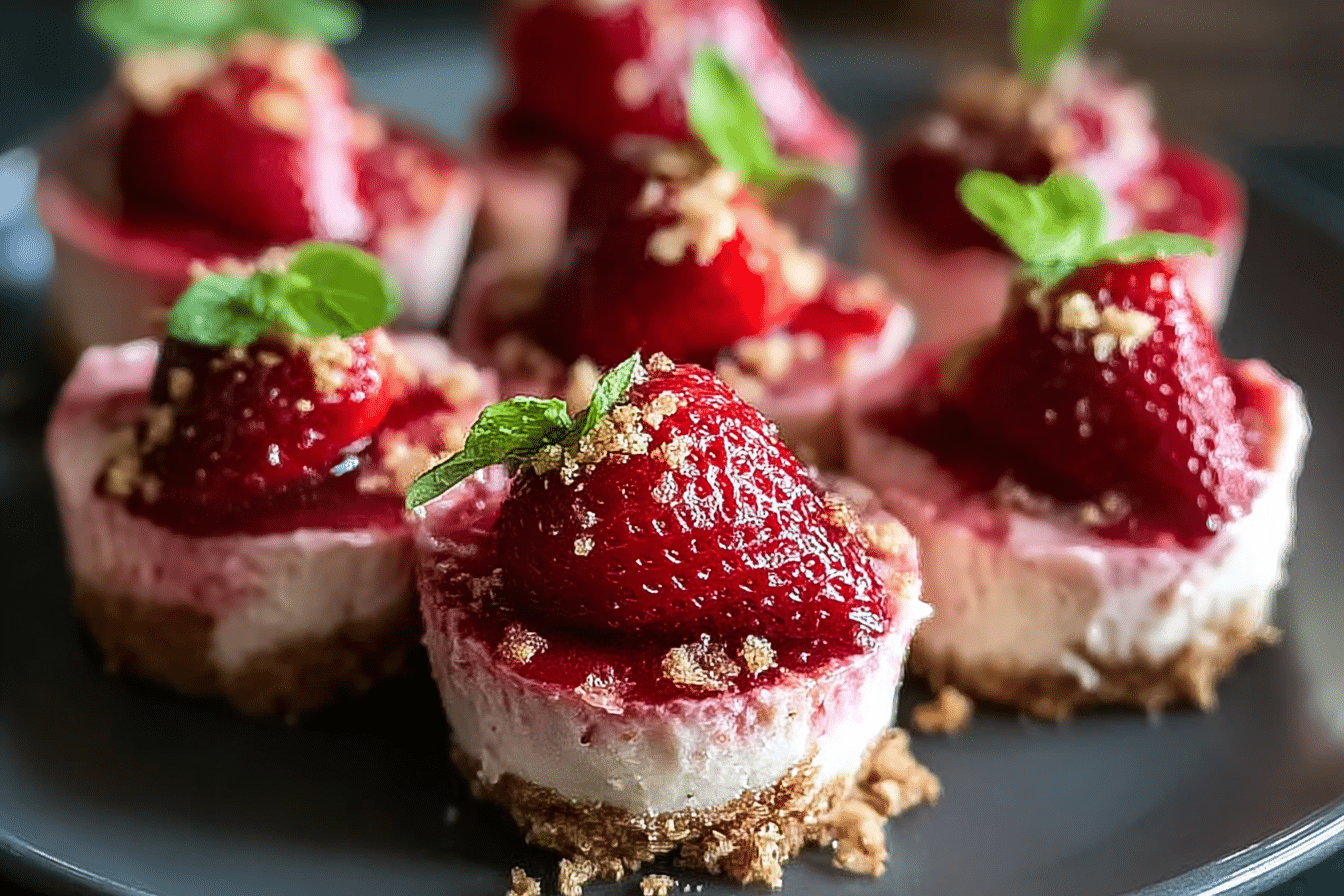Strawberry Crunch Cheesecake Bites (Makes ~8 bites)