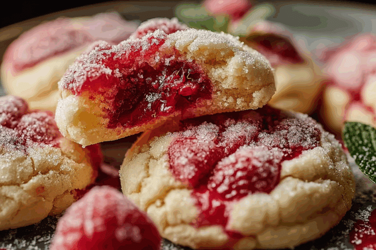 Soft and Chewy Raspberry Sugar Cookies
