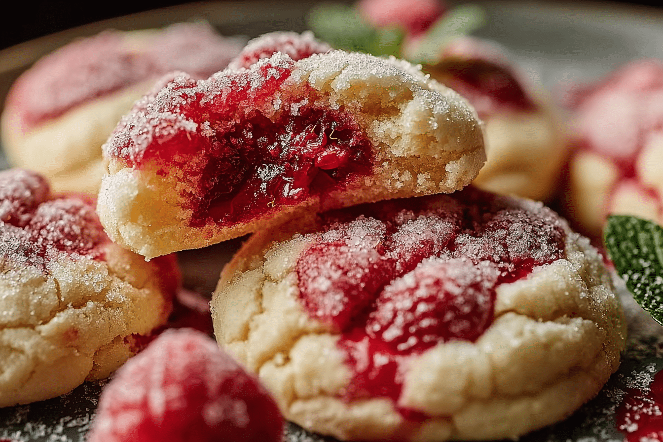 Soft and Chewy Raspberry Sugar Cookies