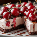 No Bake Black Forest Cheesecake