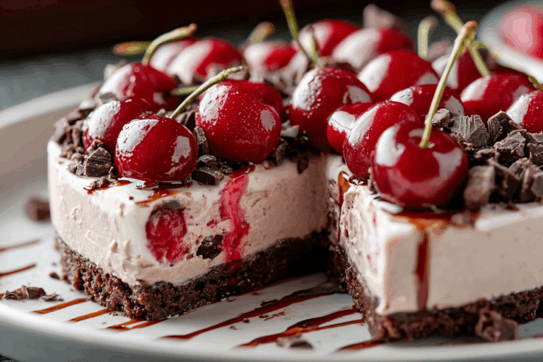 No Bake Black Forest Cheesecake