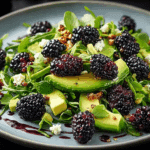 Blackberry & Avocado Salad with Honey Lemon Vinaigrette
