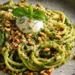 Classic Pesto Pasta with Burrata and Toasted Pine Nuts