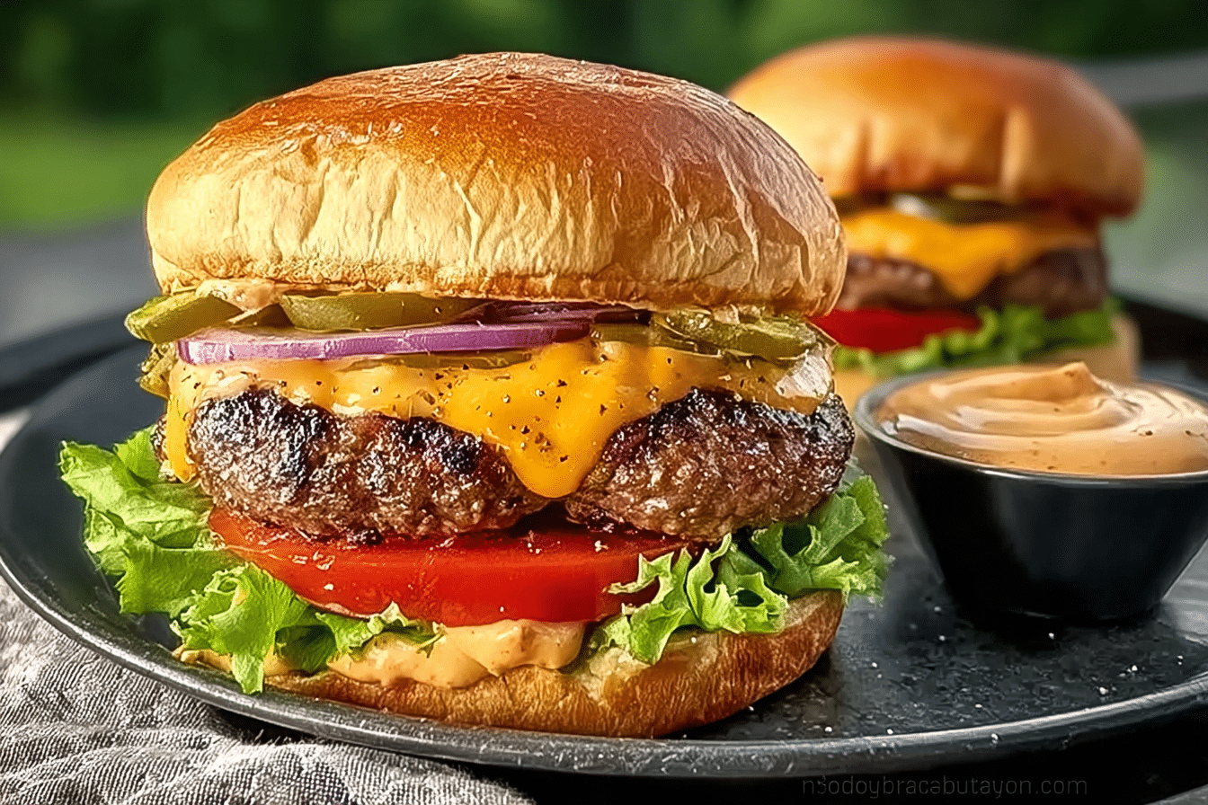 Smoked Cajun Cheese Burgers