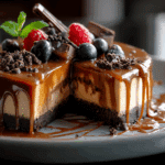 Caramel Chocolate Coffee Cheesecake