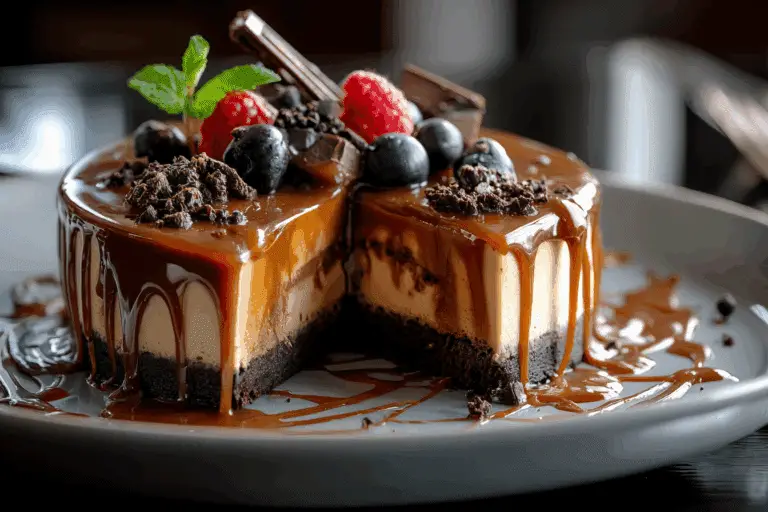 Caramel Chocolate Coffee Cheesecake