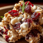 No-Bake White Chocolate Cranberry Oat Clusters