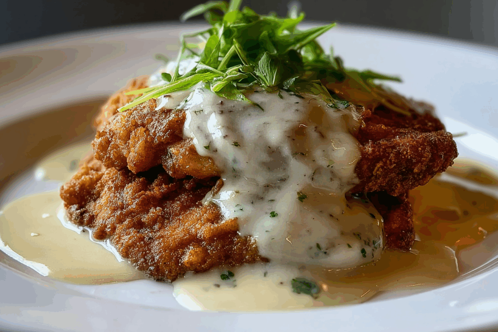 Crispy Buttermilk Chicken Fried Steak with Country Gravy