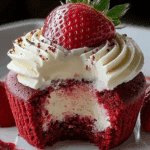 Strawberry Cheesecake Velvet Cupcakes