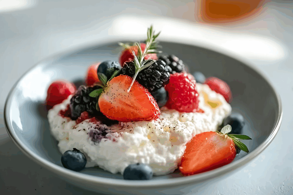 Triple Berry Cottage Cheese Breakfast Delight