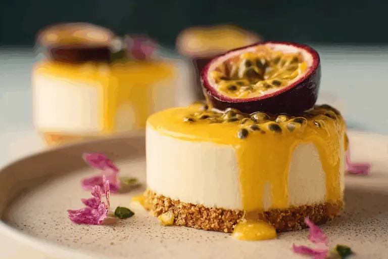 Passionfruit Drip Mini Cheesecakes
