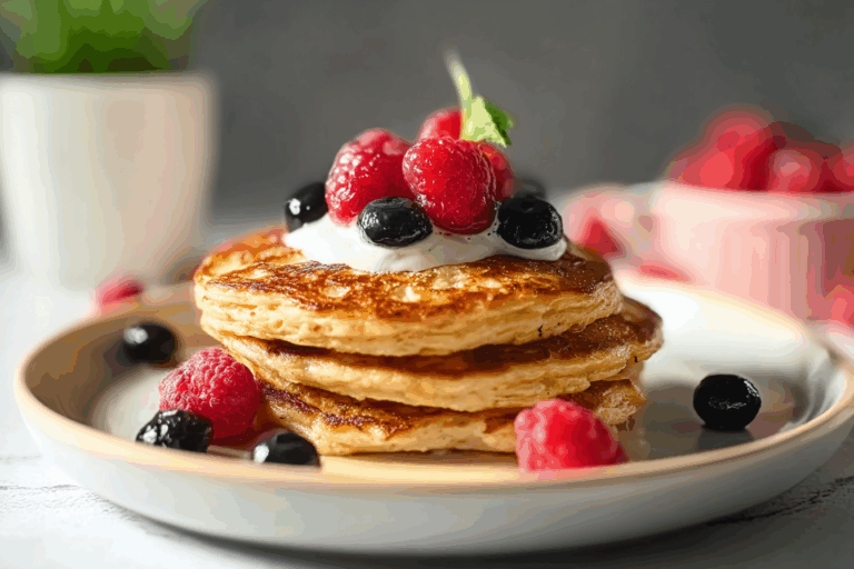 High-Protein Chocolate Chip Cottage Cheese Pancakes