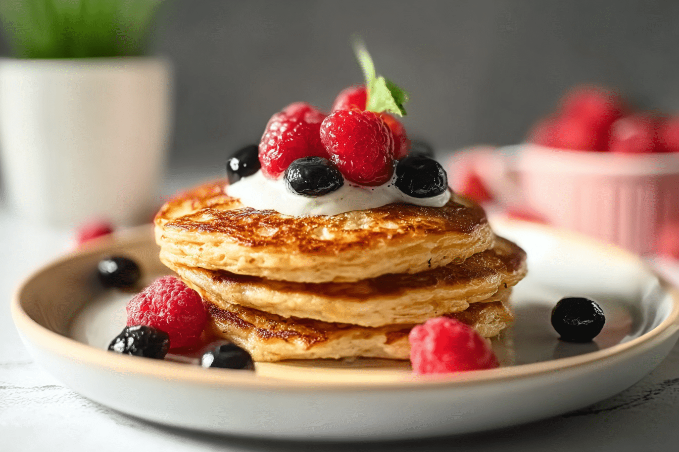 High-Protein Chocolate Chip Cottage Cheese Pancakes