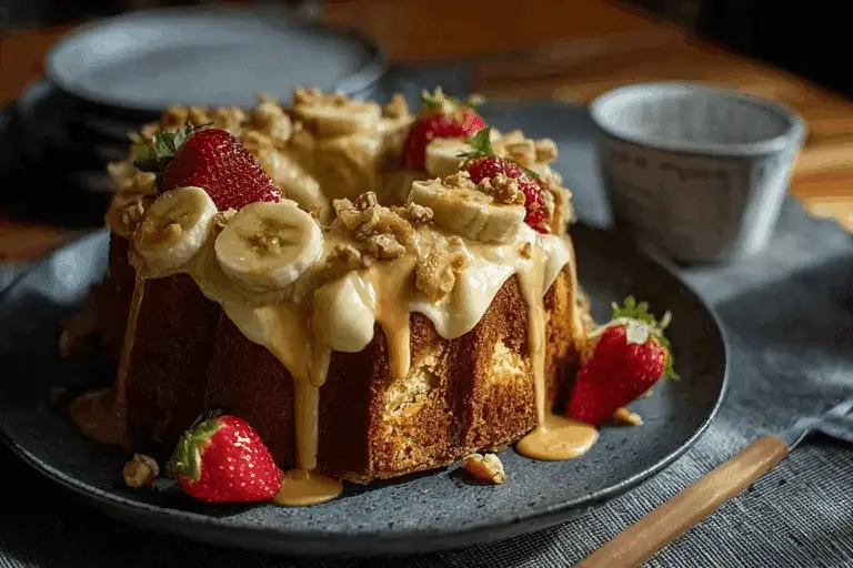 Mile High Banana Pudding Pound Cake