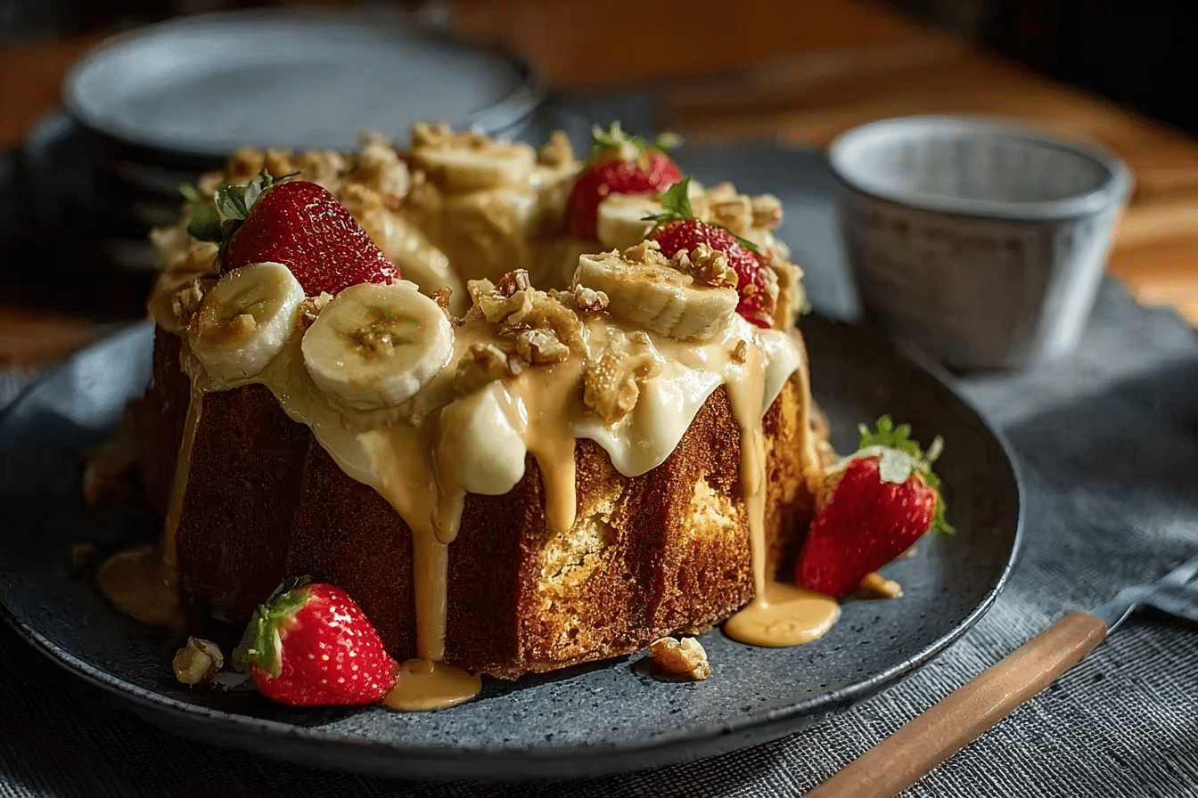Mile High Banana Pudding Pound Cake