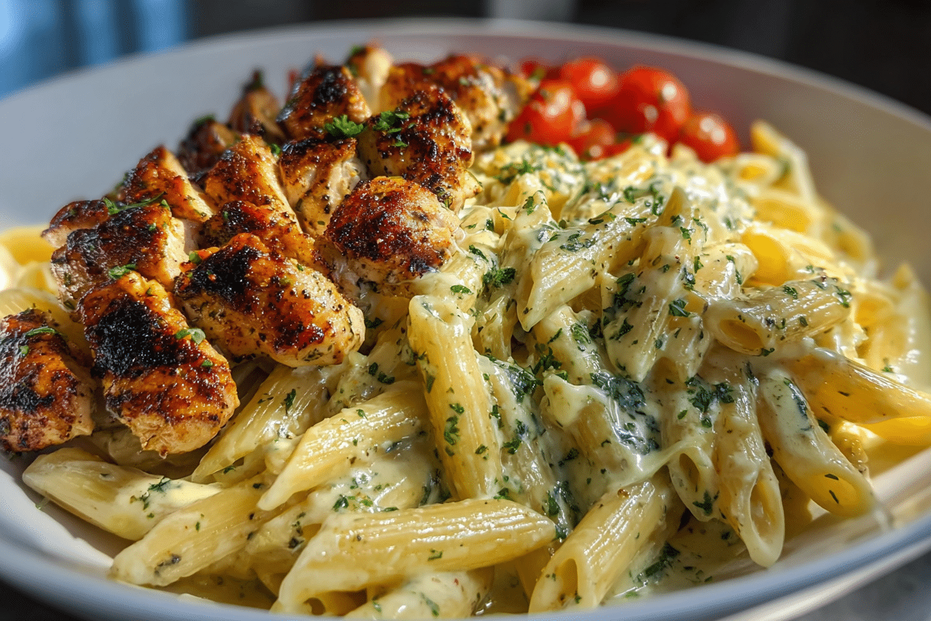 Cajun Garlic Butter Chicken Penne in Creamy Parmesan Sauce