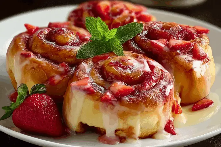 Strawberry Cheesecake Cinnabon Rolls